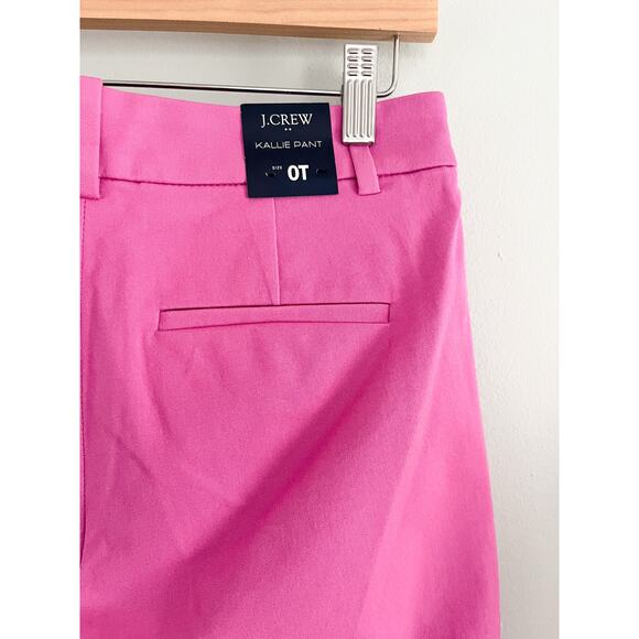 J Crew Factory | NWT | Kallie straight-leg pant | Vivid Fuchsia Pink | Sz 0T - Picture 7 of 10